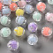 Transparent Acrylic Beads, Bead in Bead, Faceted, Round, Mixed Color, 8x7.5mm, Hole: 2mm