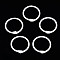 Spray Painted Iron Split Key Rings, Ring, White, 30x4mm