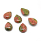 Natural Unakite Gemstone Cabochons, teardrop, 25x18x6mm