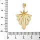 Brass Micro Pave Cubic Zirconia Pendants&nbsp;KK-P293-24A-G-3