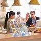 4-Tier Plastic Card Display Riser Stands&nbsp;ODIS-WH0030-236-5