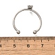 304 Stainless Steel Open Cuff Ring Components&nbsp;STAS-M057-01A-P-3