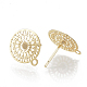 Brass Stud Earring Findings&nbsp;KK-S345-260G-2