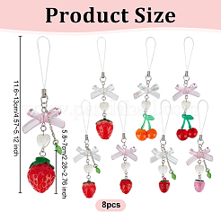 Resin & Acrylic Mobile Straps&nbsp;HJEW-BC00031