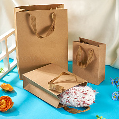 15Pcs 3 Styles Rectangle Kraft Paper Bags with Handle&nbsp;AJEW-TA0001-92