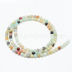 Natural Flower Amazonite Bead Strands&nbsp;G-R172-3mm-17