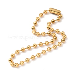 PVD Vacuum Plating 304 Stainless Steel Ball Chain Necklace & Bracelet Set&nbsp;STAS-D181-01G-01B
