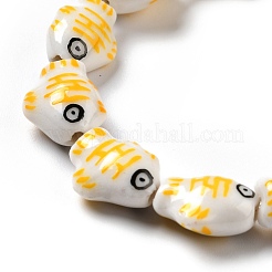 Handmade Printed Porcelain Beads&nbsp;PORC-F005-03B