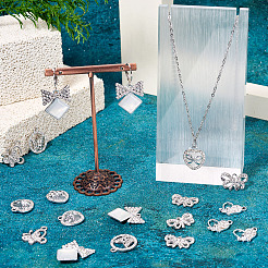 24Pcs 6 Styles Alloy Crystal Rhinestone Pendants&nbsp;FIND-TA0006-20P