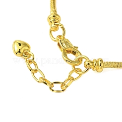 Brass Round Snake Chains Bracelets for Women&nbsp;BJEW-D041-02G
