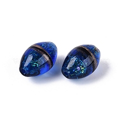 Two Tone Color Handmade Foil Glass Beads&nbsp;FOIL-Q001-01A
