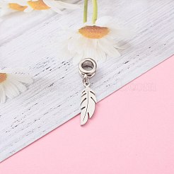 304 Stainless Steel European Dangle Charms&nbsp;PALLOY-JF00624-01