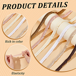 18M 6 Colors  Polyester Pleated Elastic Lace Trim&nbsp;OCOR-FG0002-22