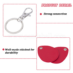 10Pcs PU Leather & Alloy Pendants&nbsp;KEYC-CN0001-08D