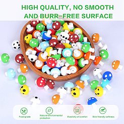 20Pcs 10 Colors Mushroom Silicone Focal Beads&nbsp;JX900A