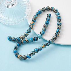 Synthetic Malachite Beads Strands&nbsp;G-YW0001-55C