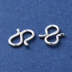 925 Sterling Silver S Shape Clasps&nbsp;STER-K177-07A-S