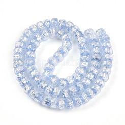 Luminous Handmade Silver Foil Glass Beads Strands&nbsp;FOIL-N029-02B-07