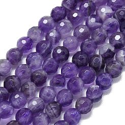 Natural Chevron Amethyst Beads Strands&nbsp;G-B165-A09-6mm