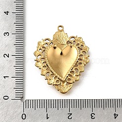 304 Stainless Steel Pendants&nbsp;STAS-V006-03G-01