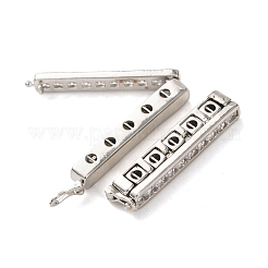 Brass Micro Pave Clear Cubic Zirconia Twister Clasps&nbsp;KK-K422-16P