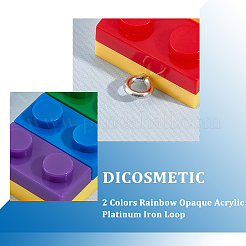 20Pcs 2 Colors Rainbow Opaque Acrylic Pendants&nbsp;MACR-DC0001-02