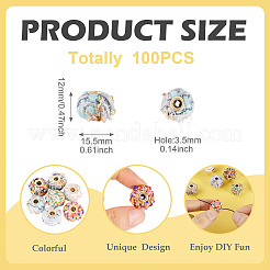 100Pcs Vintage Straight Hole Small Fragrant Fabric Beads&nbsp;FIND-TA0006-79