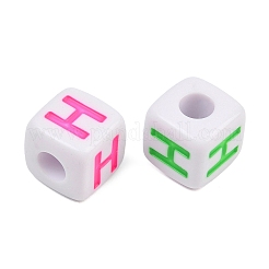 Opaque Acrylic Enamel European Beads&nbsp;AC-ACBA1794-04H