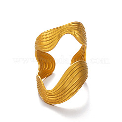 Wave Shape 304 Stainless Steel Cuff Rings for Women&nbsp;FS-WG77DEA-01