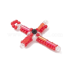 Glass Seed Beaded Pendants&nbsp;PALLOY-MZ01279-01