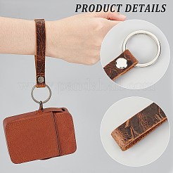 3Pcs 3 Colors Cattlehide Leather Keychains&nbsp;KEYC-WR0001-13