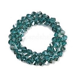 Electroplate Transparent Glass Beads Strands&nbsp;EGLA-B011-02A-PL01