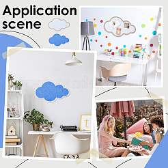 2Pcs 2 Colors Felt Cloud Bulletin Board&nbsp;AJEW-NB0009-20