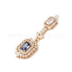 Brass Micro Pave Cubic Zirconia Pendants&nbsp;KK-N290-08G-02