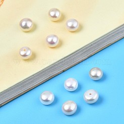Half Drilled Natural Cultured Freshwater Pearl Beads&nbsp;PEAR-N020-02A