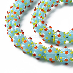 Opaque Handmade Bumpy Lampwork Beads Strands&nbsp;LAMP-T007-18-A04