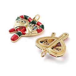 Christmas Theme Rack Plating Brass Pendants&nbsp;KK-M280-11F-G