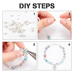 40Pcs 4 Style 925 Sterling Silver Beads&nbsp;STER-BBC0001-10