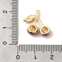 Brass Enamel Pendants&nbsp;KK-D408-03KCG
