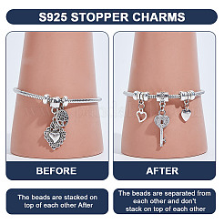 12Pcs 925 Sterling Silver Beads&nbsp;STER-DR0001-25A