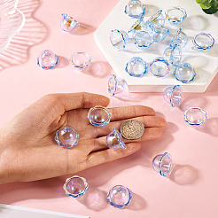 30Pcs UV Plating Acrylic Bead Caps&nbsp;PACR-TA0001-20B