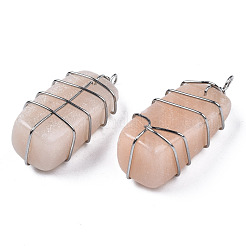 Natural Pink Aventurine Pendants&nbsp;G-S359-358