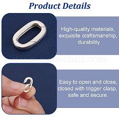 2Pcs 925 Sterling Silver Spring Gate Rings&nbsp;STER-GA0001-34