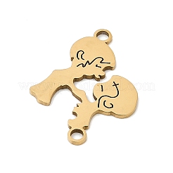 201 Stainless Steel Connector Charms&nbsp;STAS-F316-39G