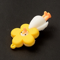 Opaque Resin Cute Duck Big Pendants&nbsp;LS-RESI-D065-B05