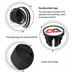 AHADEMAKER 2 Sets 2 Colors Bike Handlebar Tape&nbsp;AJEW-GA0004-80