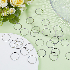 80Pcs 304 Stainless Steel Linking Rings&nbsp;STAS-ME0002-35