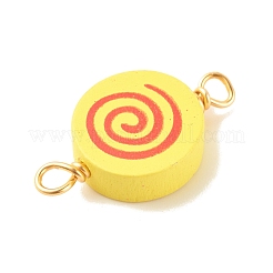 Spray Painted Wood Connector Charms&nbsp;PALLOY-JF01427-17