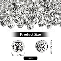 100Pcs Tibetan Style Alloy Beads&nbsp;TIBE-PA0001-07