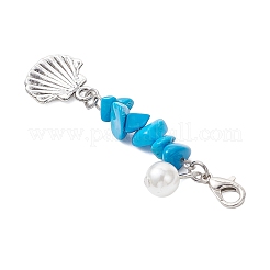 Synthetic Turquoise Chips Beads Pendant Decorations&nbsp;HJEW-JM04184